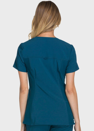 Cherokee iflex Women's V-Neck Knit Panel Top