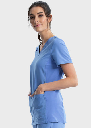 Cherokee iflex Women's V-Neck Knit Panel Top