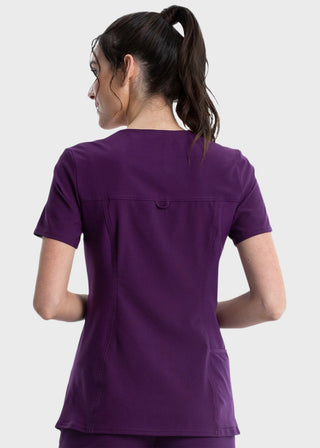 Cherokee iflex Women's V-Neck Knit Panel Top