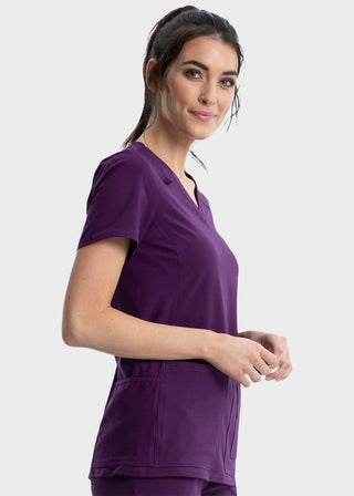 Cherokee iflex Women's V-Neck Knit Panel Top