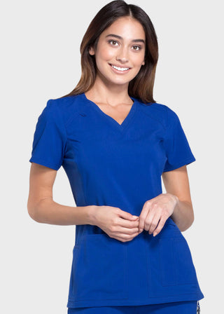 Cherokee iflex Women's V-Neck Knit Panel Top