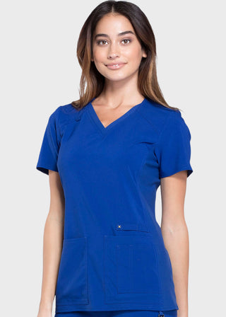 Cherokee iflex Women's V-Neck Knit Panel Top