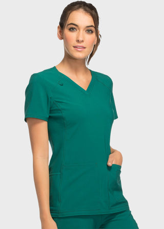 Cherokee iflex Women's V-Neck Knit Panel Top