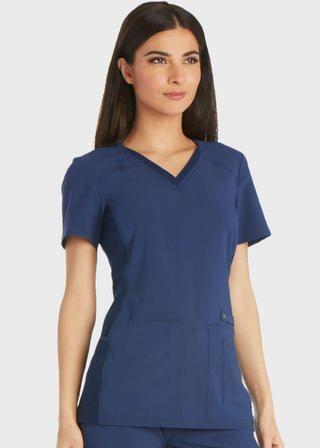 Cherokee iflex Women's V-Neck Knit Panel Top