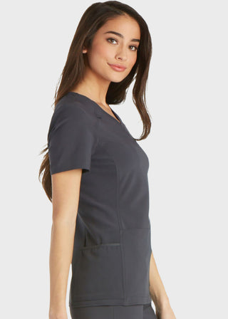 Cherokee iflex Women's V-Neck Knit Panel Top