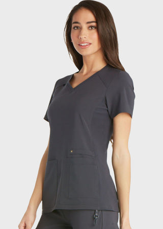 Cherokee iflex Women's V-Neck Knit Panel Top