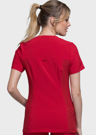 Cherokee iflex Women's V-Neck Knit Panel Top