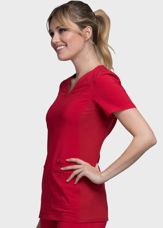 Cherokee iflex Women's V-Neck Knit Panel Top