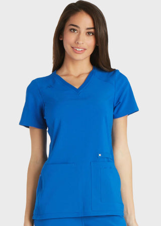 Cherokee iflex Women's V-Neck Knit Panel Top