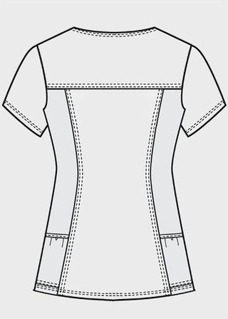 Cherokee iflex Women's V-Neck Knit Panel Top