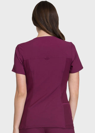 Cherokee iflex Women's V-Neck Knit Panel Top