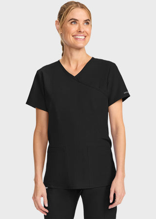 Cherokee Women's Maternity Mock Wrap V-Neck Top