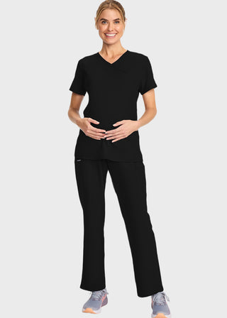 Cherokee Women's Maternity Mock Wrap V-Neck Top