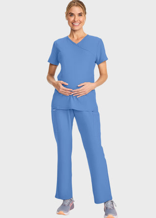 Cherokee Women's Maternity Mock Wrap V-Neck Top