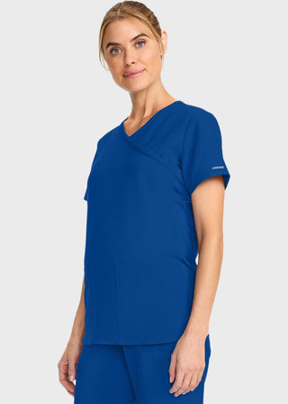 Cherokee Women's Maternity Mock Wrap V-Neck Top