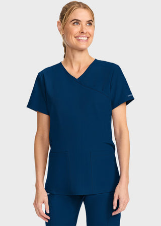 Cherokee Women's Maternity Mock Wrap V-Neck Top