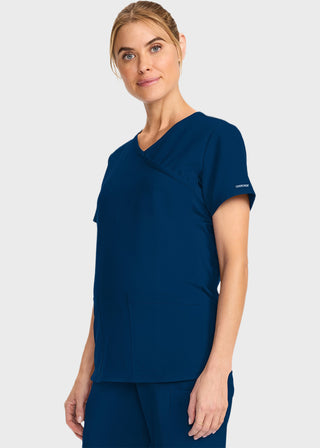 Cherokee Women's Maternity Mock Wrap V-Neck Top