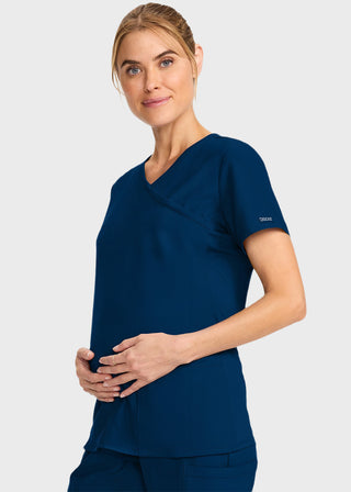 Cherokee Women's Maternity Mock Wrap V-Neck Top