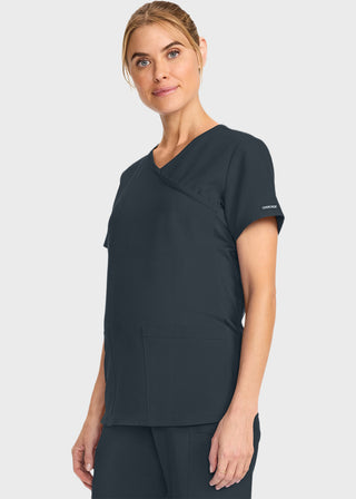 Cherokee Women's Maternity Mock Wrap V-Neck Top