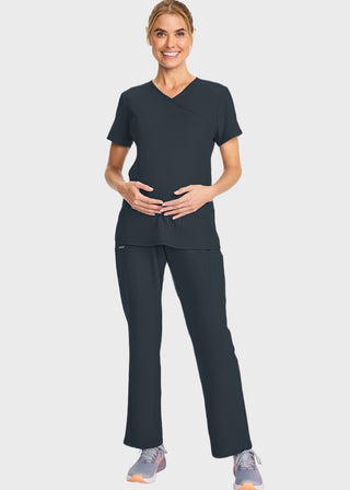 Cherokee Women's Maternity Mock Wrap V-Neck Top