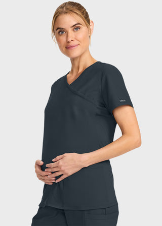 Cherokee Women's Maternity Mock Wrap V-Neck Top