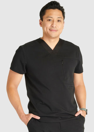 Cherokee Atmos Men's V-Neck Zip Pocket Scrub Top