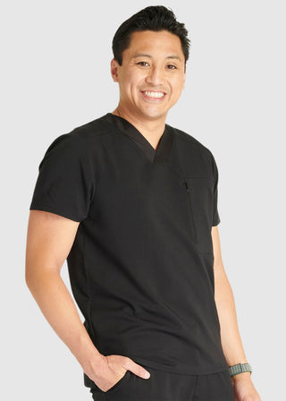 Cherokee Atmos Men's V-Neck Zip Pocket Scrub Top