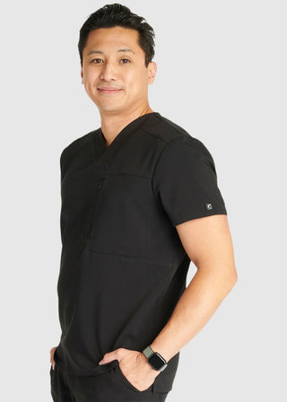 Cherokee Atmos Men's V-Neck Zip Pocket Scrub Top
