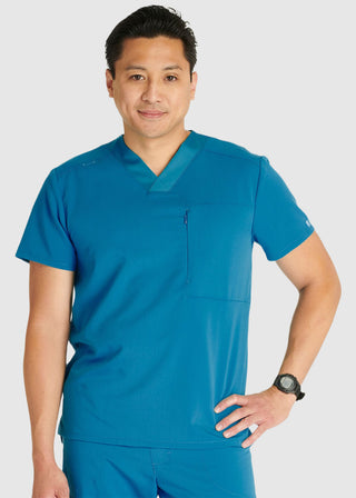 Cherokee Atmos Men's V-Neck Zip Pocket Scrub Top