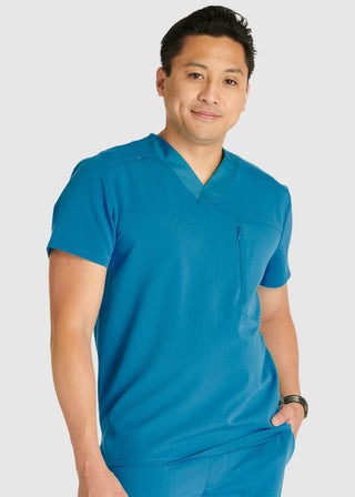 Cherokee Atmos Men's V-Neck Zip Pocket Scrub Top