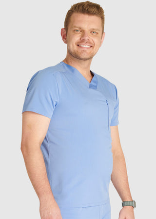 Cherokee Atmos Men's V-Neck Zip Pocket Scrub Top