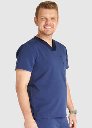 Cherokee Atmos Men's V-Neck Zip Pocket Scrub Top