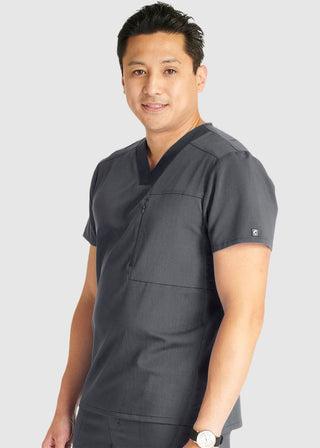 Cherokee Atmos Men's V-Neck Zip Pocket Scrub Top