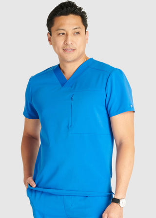 Cherokee Atmos Men's V-Neck Zip Pocket Scrub Top