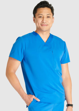 Cherokee Atmos Men's V-Neck Zip Pocket Scrub Top