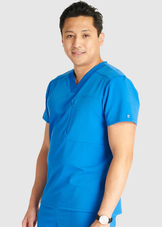 Cherokee Atmos Men's V-Neck Zip Pocket Scrub Top
