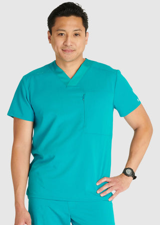 Cherokee Atmos Men's V-Neck Zip Pocket Scrub Top