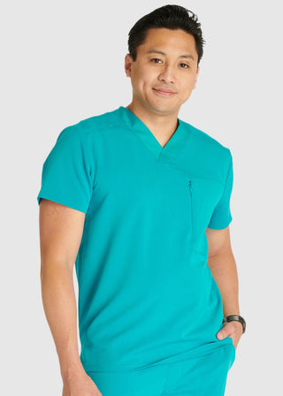 Cherokee Atmos Men's V-Neck Zip Pocket Scrub Top