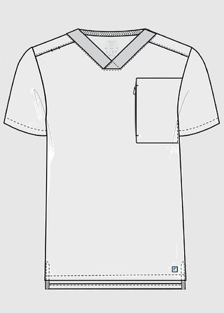 Cherokee Atmos Men's V-Neck Zip Pocket Scrub Top