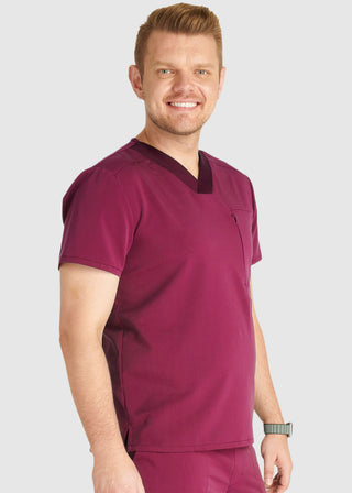 Cherokee Atmos Men's V-Neck Zip Pocket Scrub Top