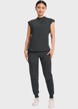 Cherokee Infinity Women's Mock Neck Scrub Top