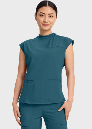 Cherokee Infinity Women's Mock Neck Scrub Top
