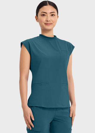 Cherokee Infinity Women's Mock Neck Scrub Top
