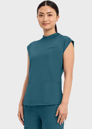 Cherokee Infinity Women's Mock Neck Scrub Top