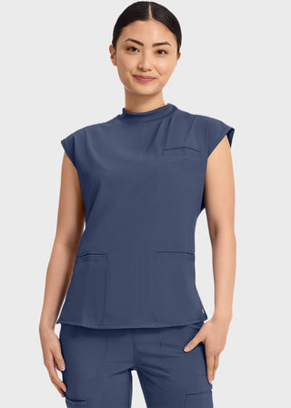 Cherokee Infinity Women's Mock Neck Scrub Top