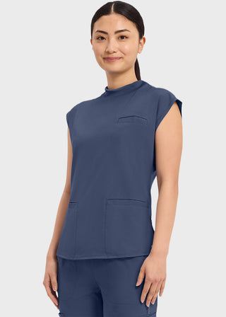 Cherokee Infinity Women's Mock Neck Scrub Top