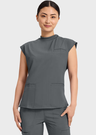 Cherokee Infinity Women's Mock Neck Scrub Top