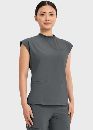 Cherokee Infinity Women's Mock Neck Scrub Top