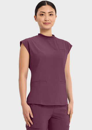 Cherokee Infinity Women's Mock Neck Scrub Top