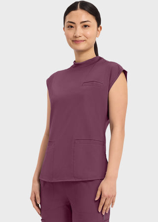 Cherokee Infinity Women's Mock Neck Scrub Top